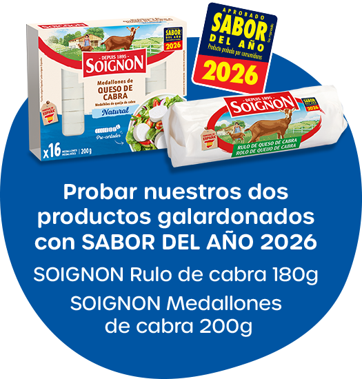 Probar nuestros dos productos galardonados con SABOR DEL AÑO 2026